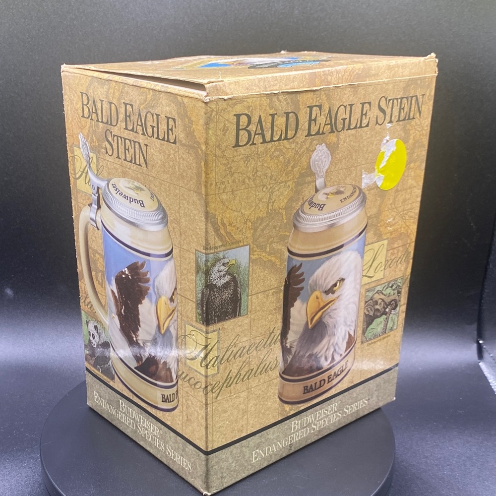 Budweiser Bald Eagle Stein with Gold and Brown Accents